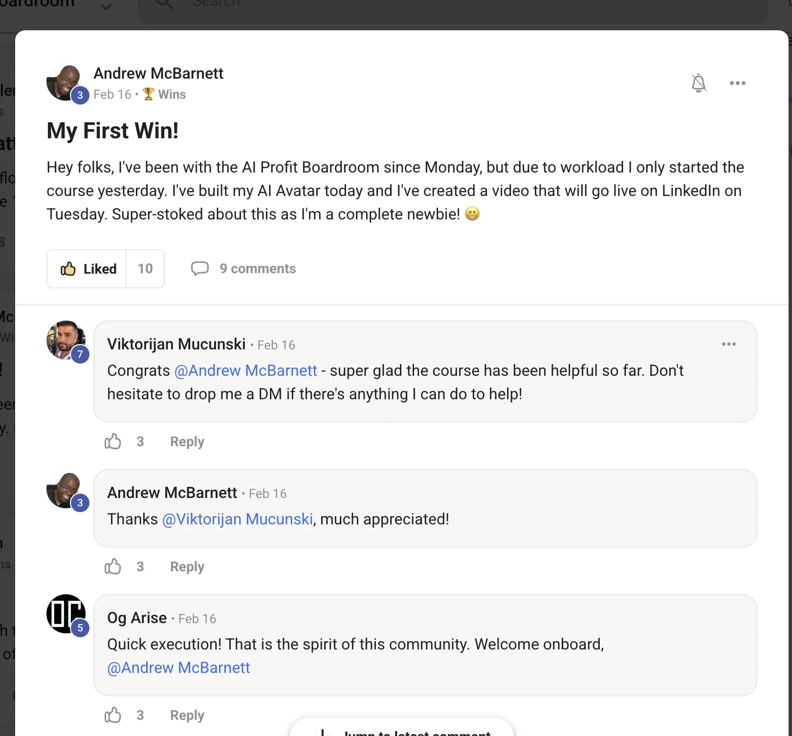 AIPB member win #84 — real screenshot