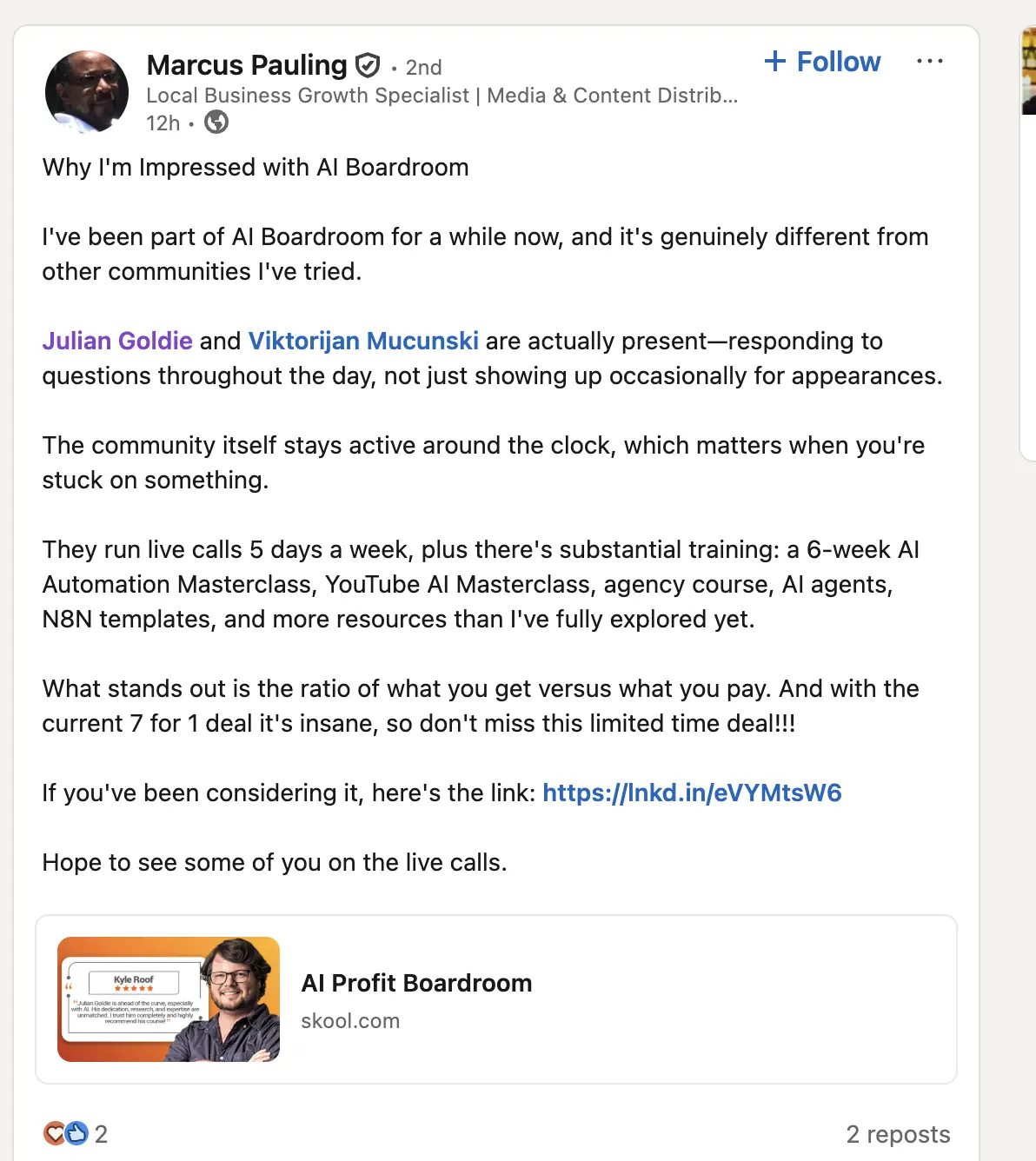 AIPB member win #86 — real screenshot
