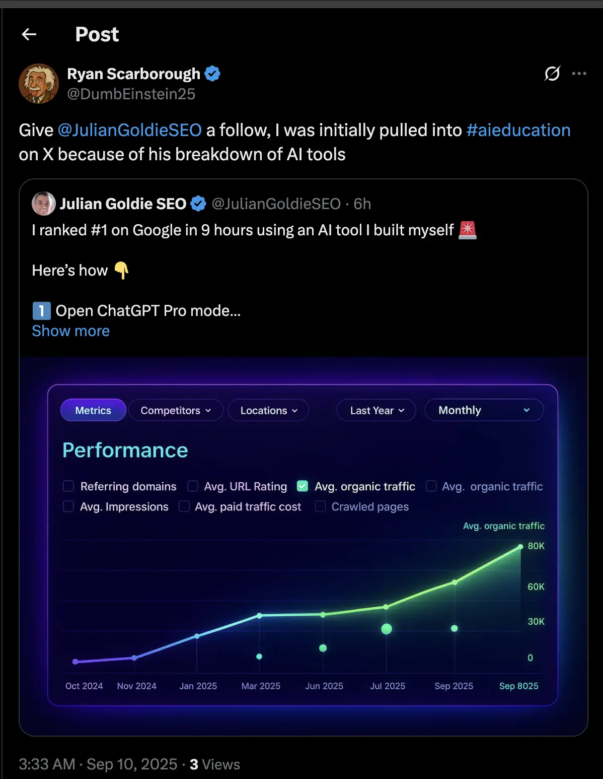 AIPB member win #9 — real screenshot