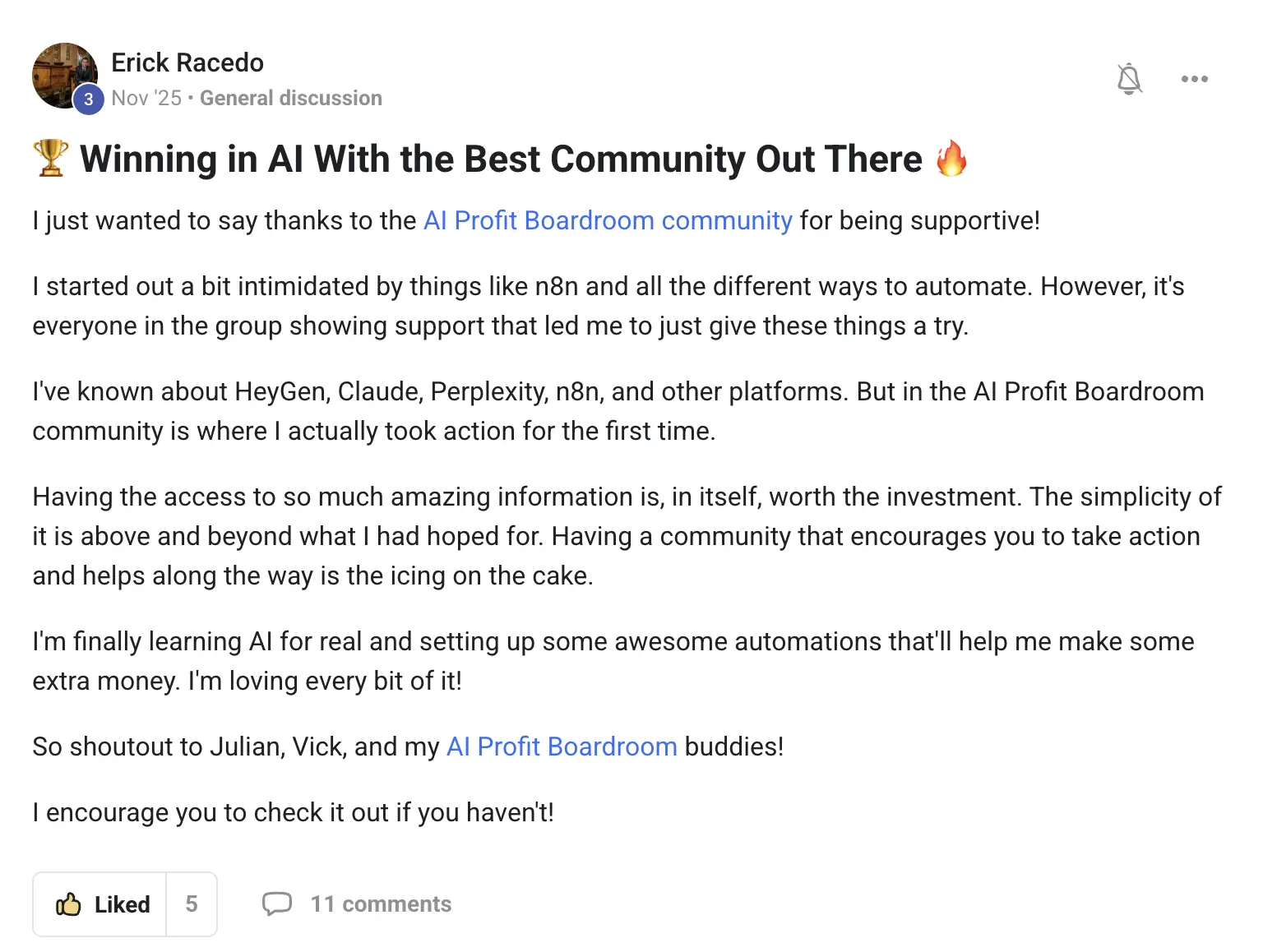 AIPB member win #91 — real screenshot
