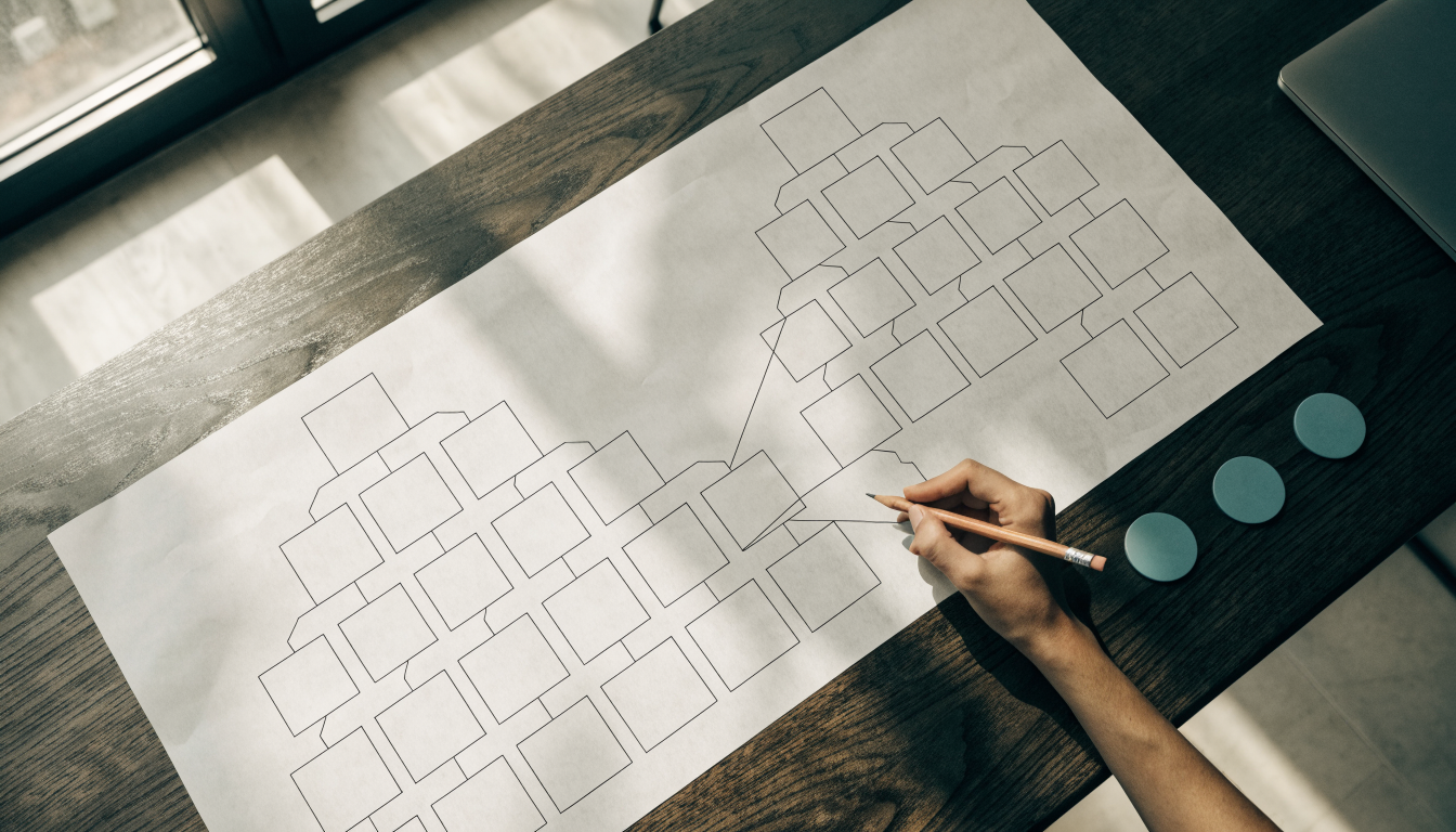 AI concept illustrating Website migration planning